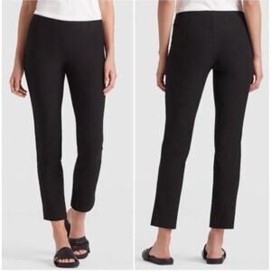 Eileen Fisher Stretch Crepe Slim Ankle Pants Black Size S